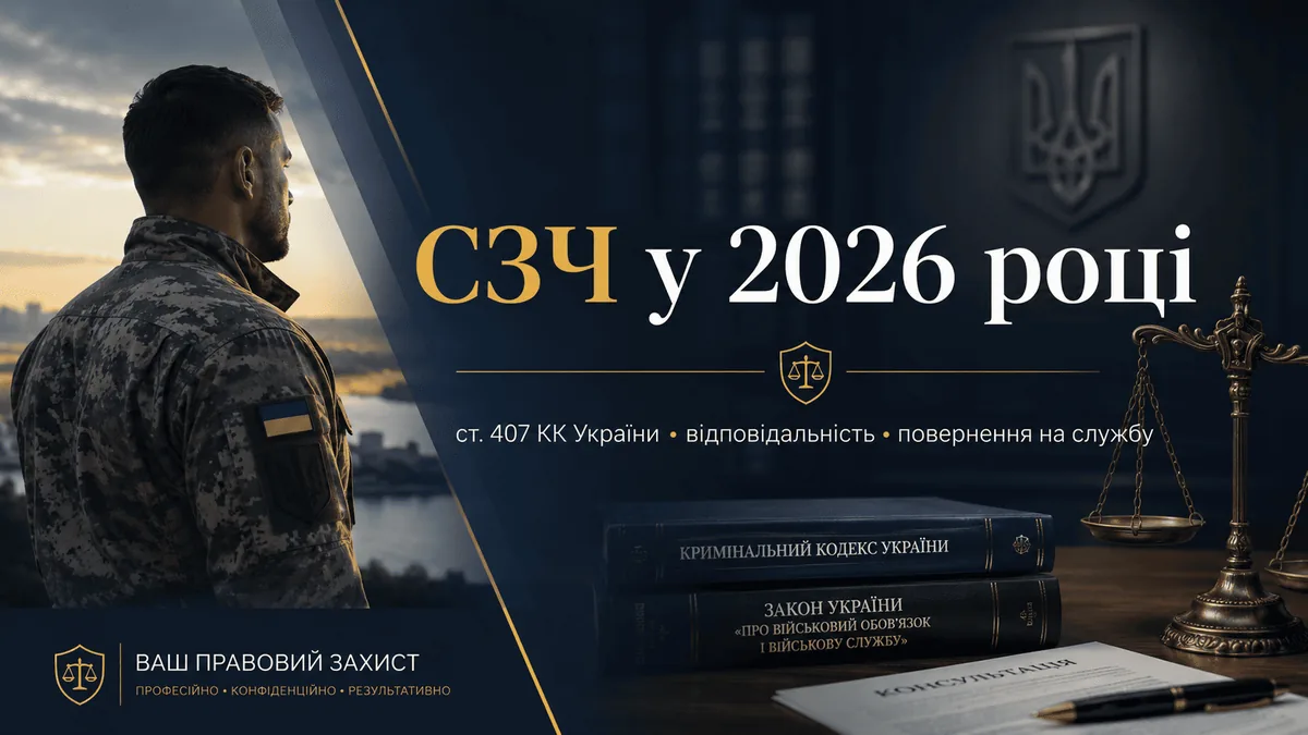 стаття - Ст. 407 ККУ — СЗЧ у 2026 році: відповідальність, наслідки та як повернутися на службу без судимості