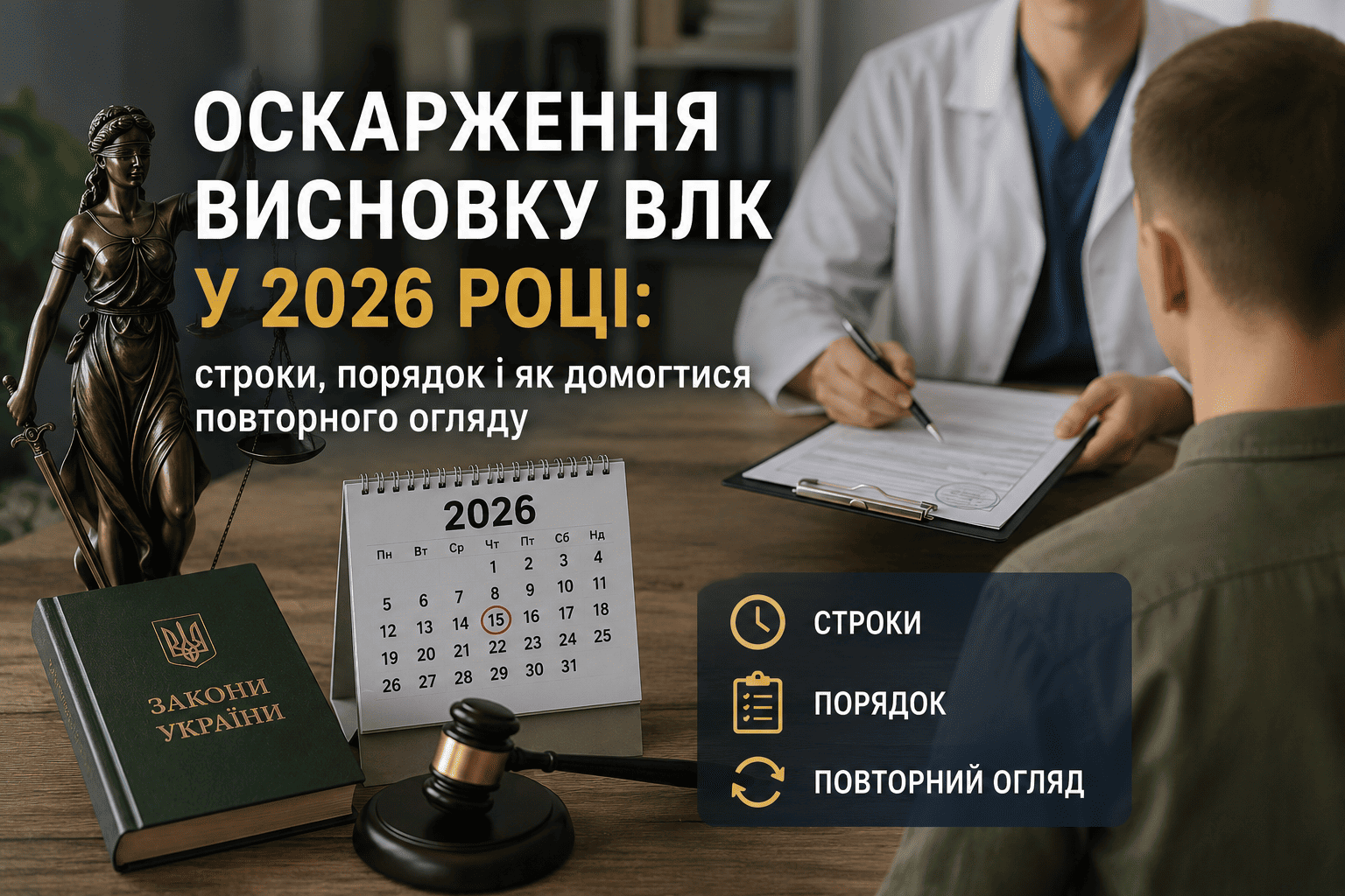 Блог - Оскарження висновку ВЛК у 2026 році: строки, порядок і як домогтися повторного огляду